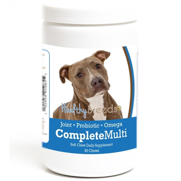 Healthy Breeds Pit Bull all in one Multivitamin Soft Chew, 90PK 192959010855 - main